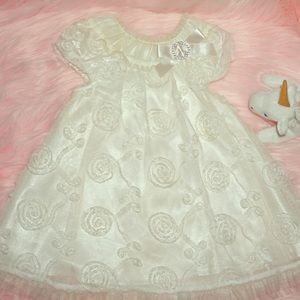 Off white christening dress
